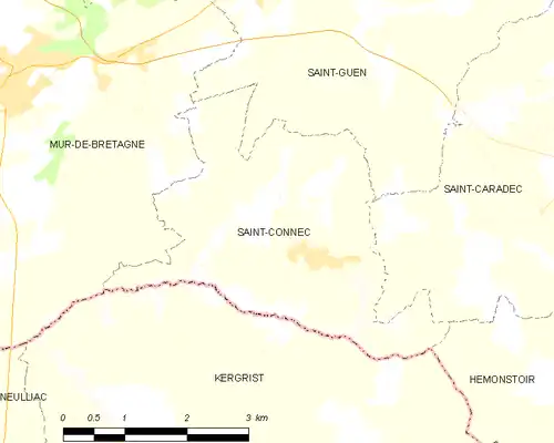 Detailkaart van de gemeente