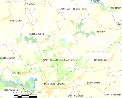 Detailkaart van de gemeente