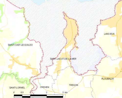 Detailkaart van de gemeente