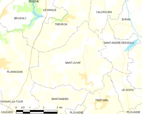 Detailkaart van de gemeente