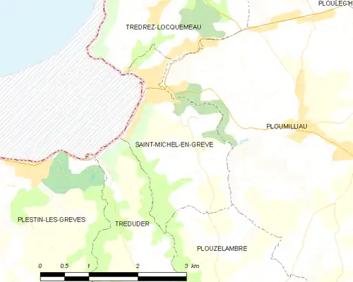 Detailkaart van de gemeente