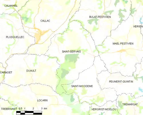 Detailkaart van de gemeente