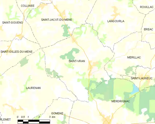 Detailkaart van de gemeente