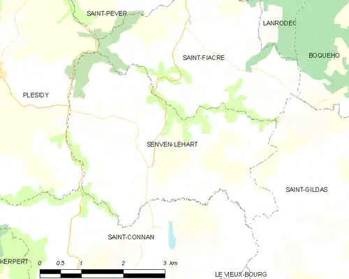 Detailkaart van de gemeente