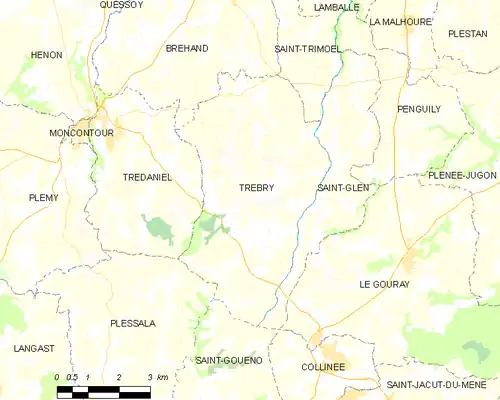 Detailkaart van de gemeente