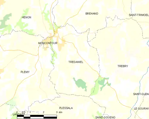 Detailkaart van de gemeente