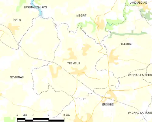 Detailkaart van de gemeente