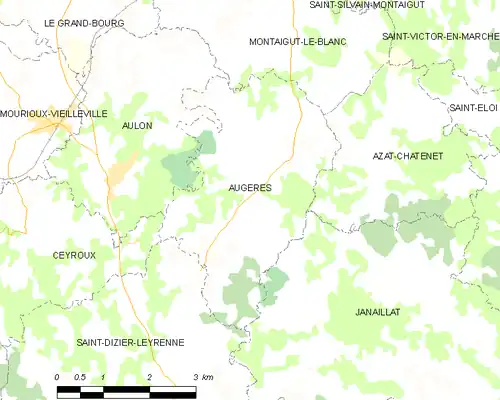 Detailkaart van de gemeente
