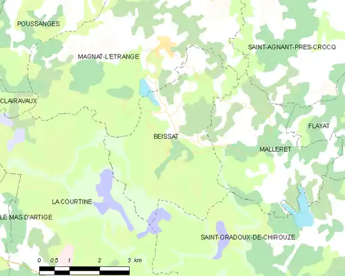 Detailkaart van de gemeente