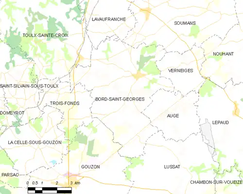 Detailkaart van de gemeente