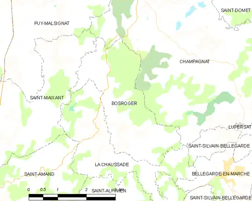 Detailkaart van de gemeente