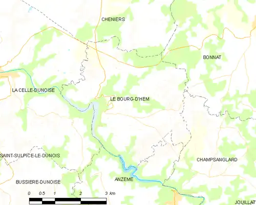 Detailkaart van de gemeente