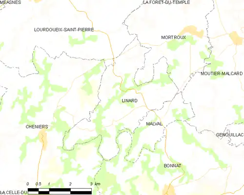 Detailkaart van de gemeente