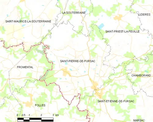 Detailkaart van de gemeente