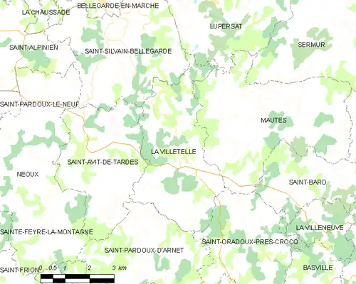 Detailkaart van de gemeente