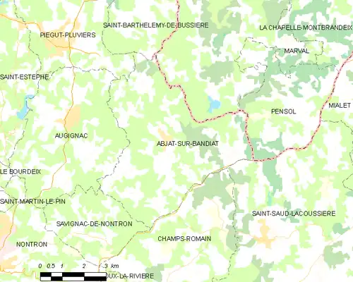 Detailkaart van de gemeente