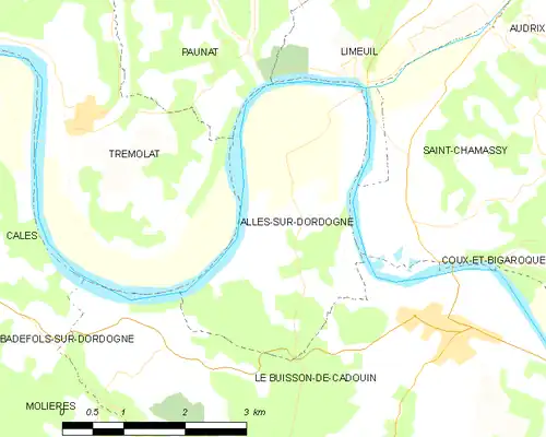 Detailkaart van de gemeente