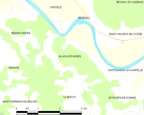 Detailkaart van de gemeente