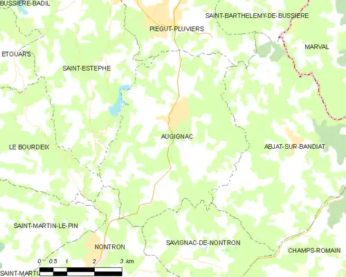 Detailkaart van de gemeente