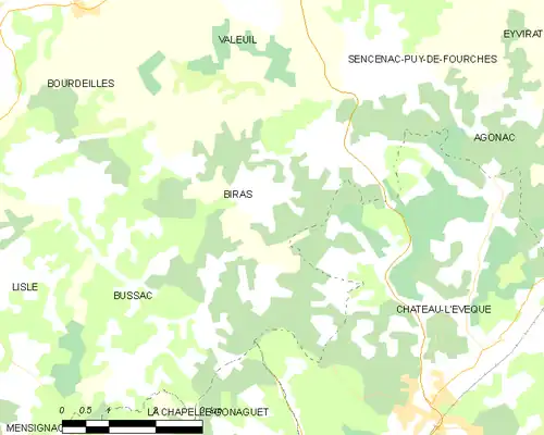 Detailkaart van de gemeente