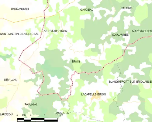 Detailkaart van de gemeente