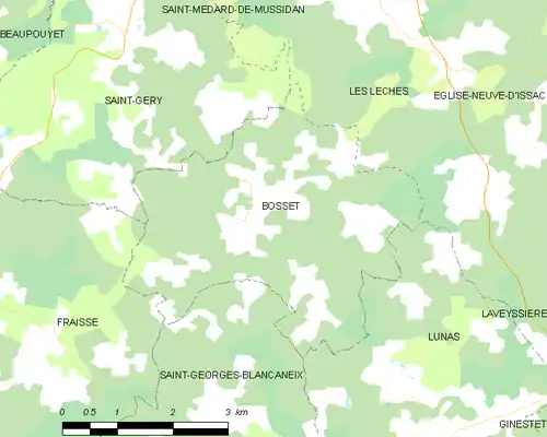 Detailkaart van de gemeente