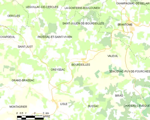 Detailkaart van de gemeente