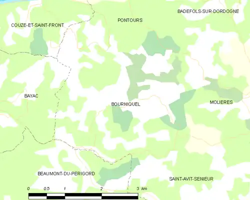 Detailkaart van de gemeente