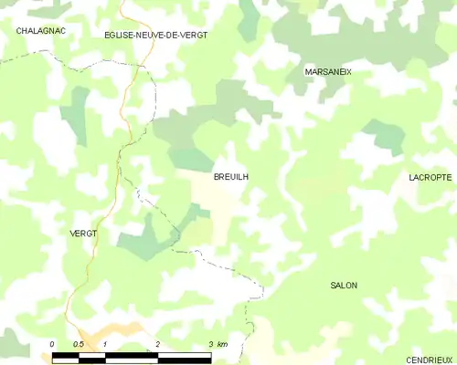 Detailkaart van de gemeente