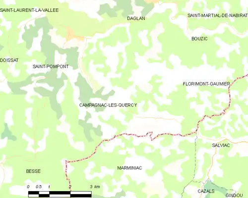 Detailkaart van de gemeente