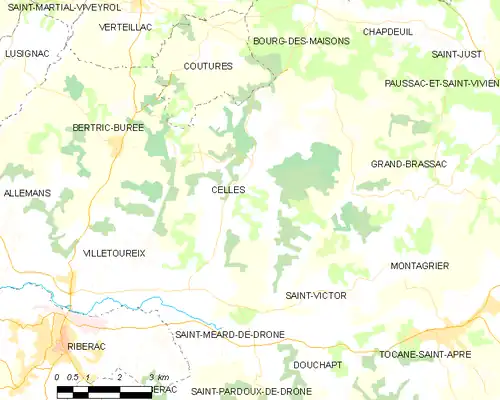 Detailkaart van de gemeente