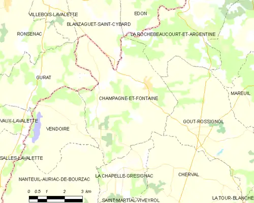 Detailkaart van de gemeente