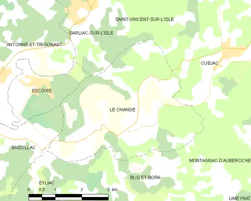 Detailkaart van de gemeente