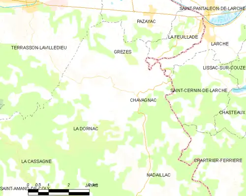 Detailkaart van de gemeente