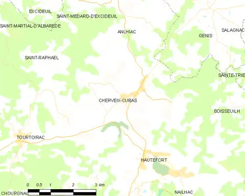 Detailkaart van de gemeente