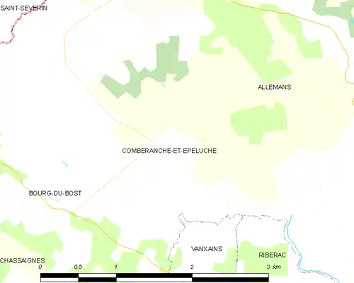 Detailkaart van de gemeente