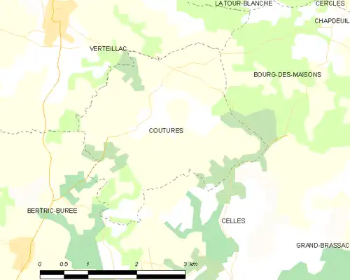 Detailkaart van de gemeente