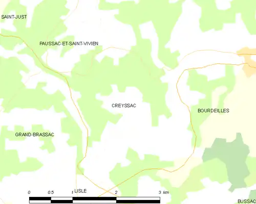 Detailkaart van de gemeente