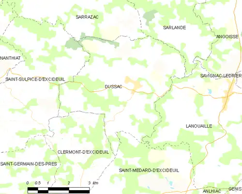 Detailkaart van de gemeente