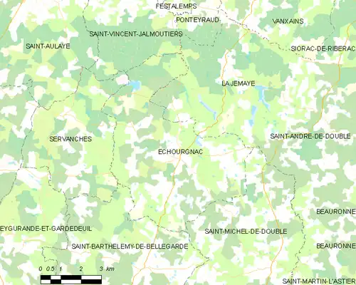 Detailkaart van de gemeente