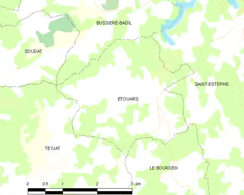 Detailkaart van de gemeente