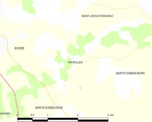 Detailkaart van de gemeente