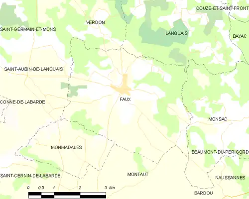 Detailkaart van de gemeente