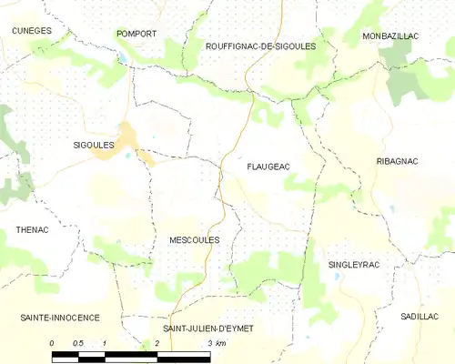 Detailkaart van de gemeente