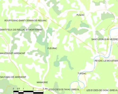 Detailkaart van de gemeente