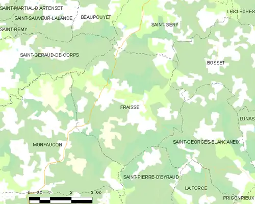 Detailkaart van de gemeente
