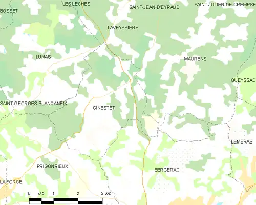 Detailkaart van de gemeente