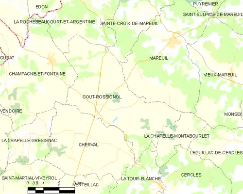 Detailkaart van de gemeente