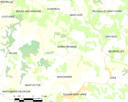 Detailkaart van de gemeente