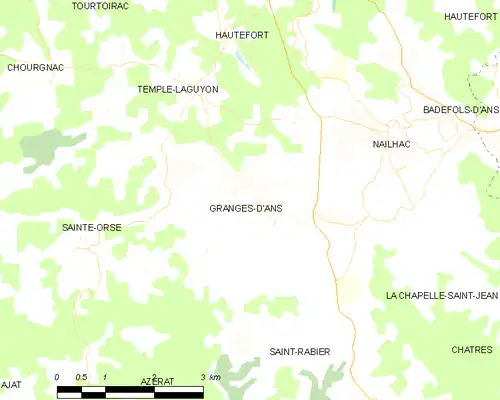 Detailkaart van de gemeente